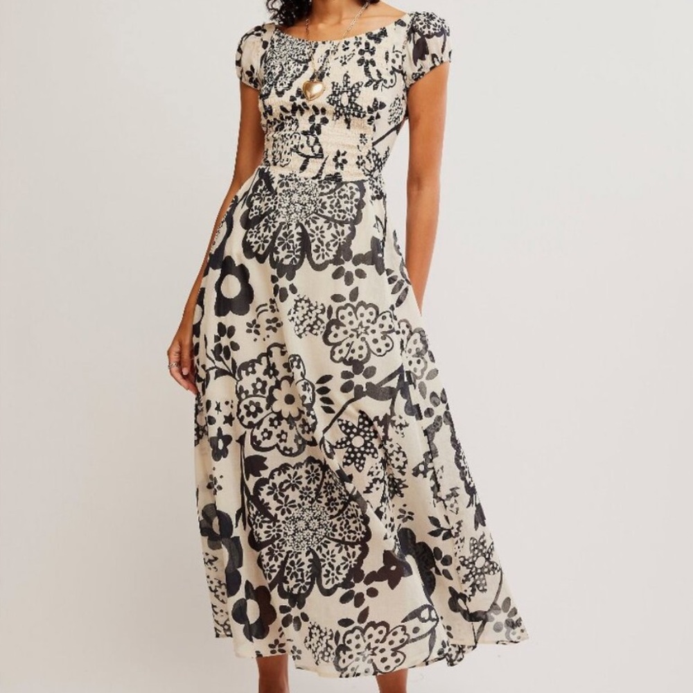 Free People Ultraviolet Dress In Bright White Combo - Picture 2 of 9